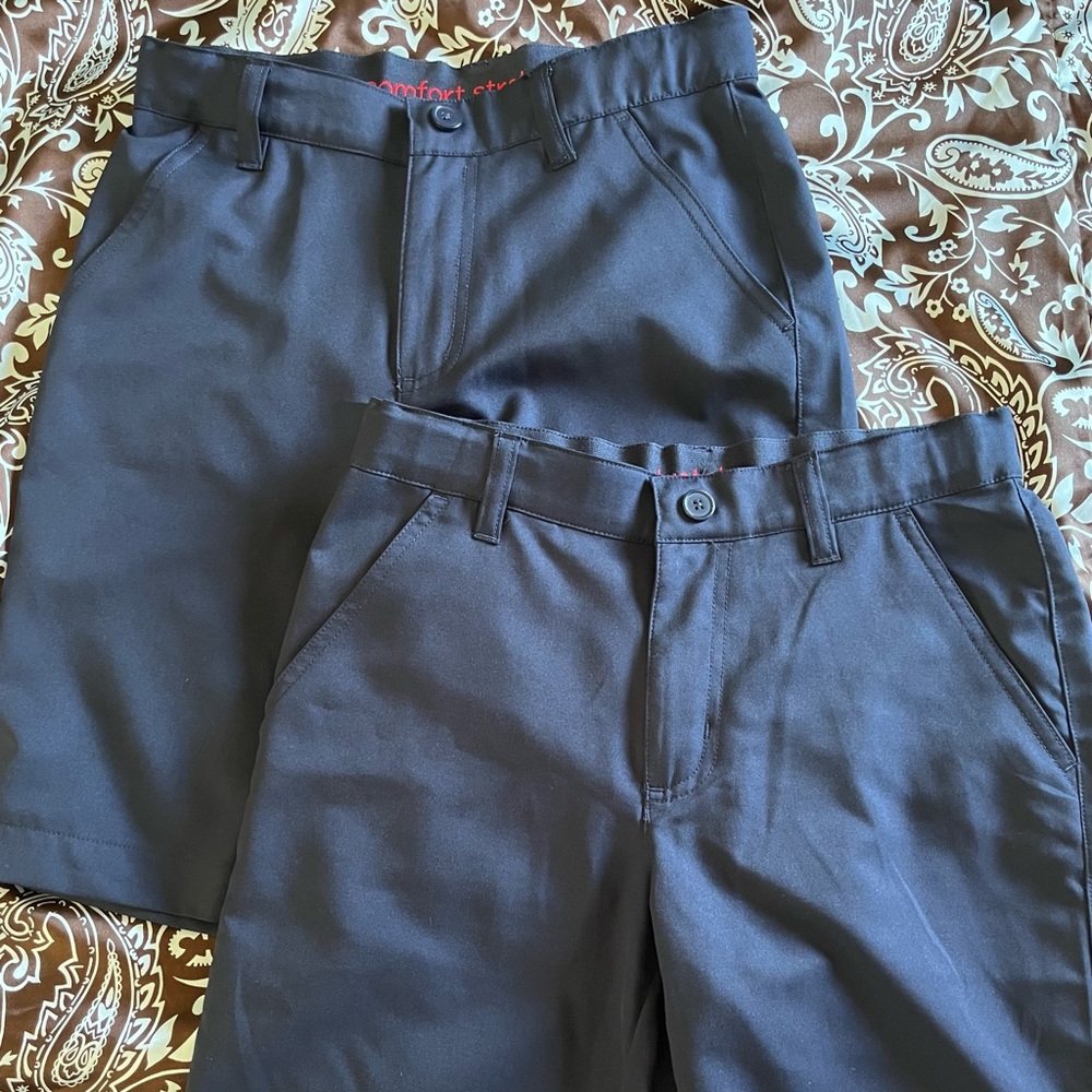 French Toast Comfort Stretch Shorts Boys 12 Navy (Bundle of 2 Shorts)